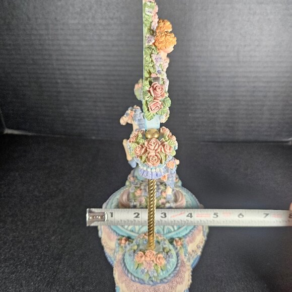 Vintage Classic Treasures Musical Animated Horse Carousel With Canopy In Box - Picture 11 of 12